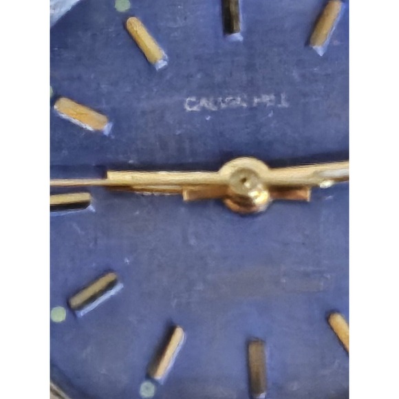 Beauriful Calvin Hill Ladies Two Tone Blue Dial Quartz Watch New Battery Runs - Picture 6 of 12